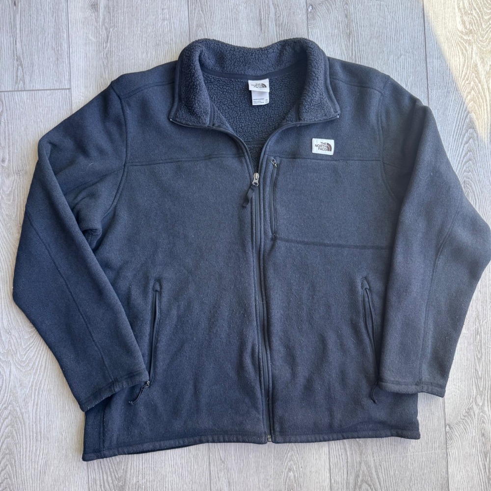 The North Face Gordon Lyons Fleece Jacket Mens XXL Black Full Zip NF0A3YR7